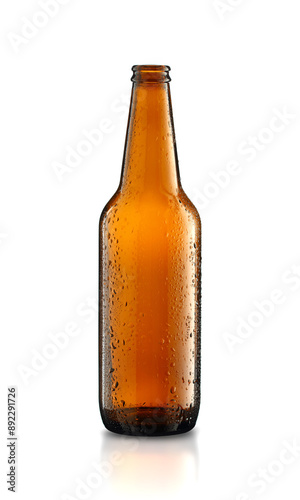 glass empty beer bottle