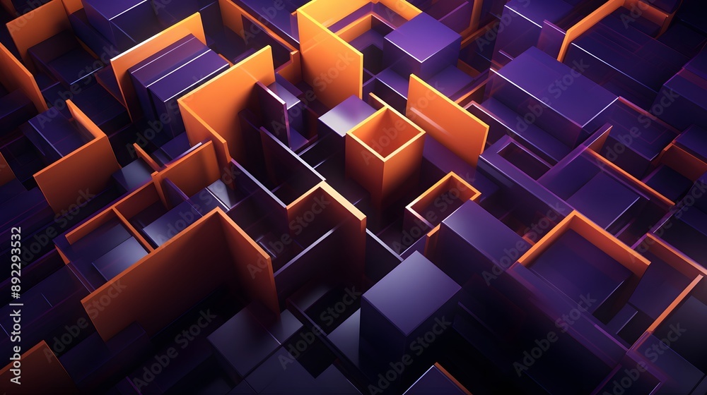 3d rendering of orange and purple abstract geometric background. Scene for advertising, technology, showcase, banner, game, sport, cosmetic, business, metaverse. Sci-Fi Illustration. Product display 3d rendering of orange and purple abstract geometric background. Scene for advertising, technology, showcase, banner, game, sport, cosmetic, business, metaverse. Sci-Fi Illustration. Product display
