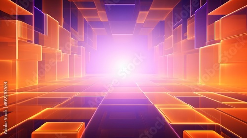 3d rendering of blue and green abstract geometric background. Scene for advertising, technology, showcase, banner, game, sport, cosmetic, business, metaverse. Sci-Fi Illustration. Product display