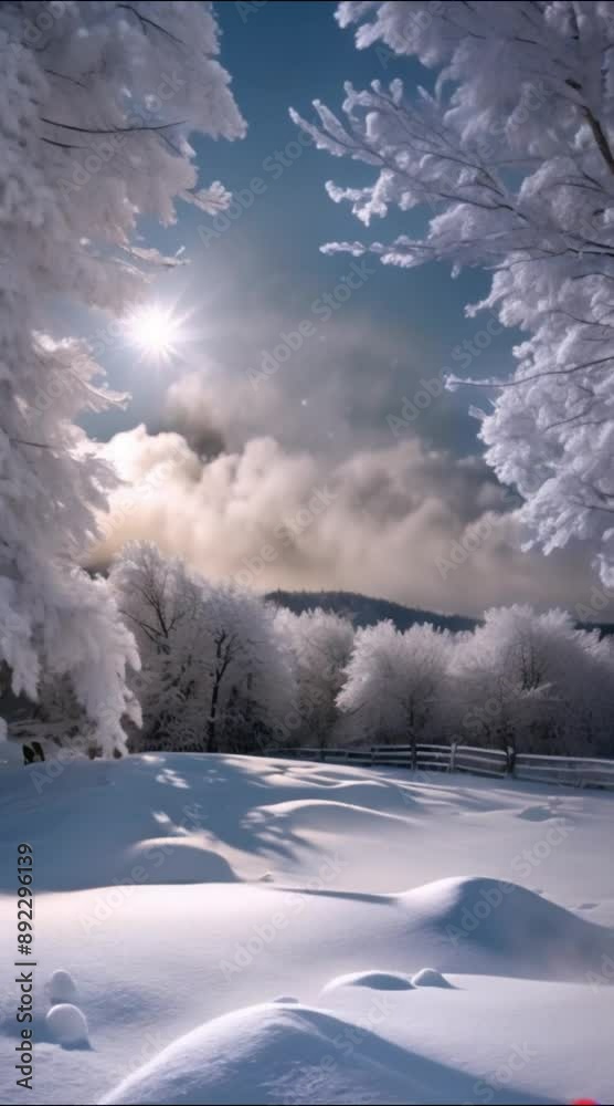 winter landscape with snow covered trees winter landscape with snow covered trees