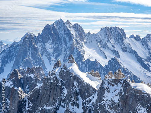 Views of mountains from Auguille du Midi, France photo