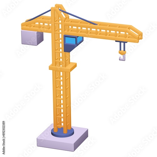 Construction crane tower. Building concept photo