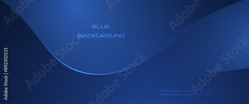Vector abstract dynamic geometric shape, wave flow line, light effect and texture on blue gradient color for wallpaper, template banner. Illustration modern graphic design for futuristic background