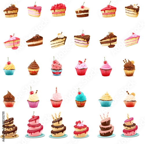 set of cakes