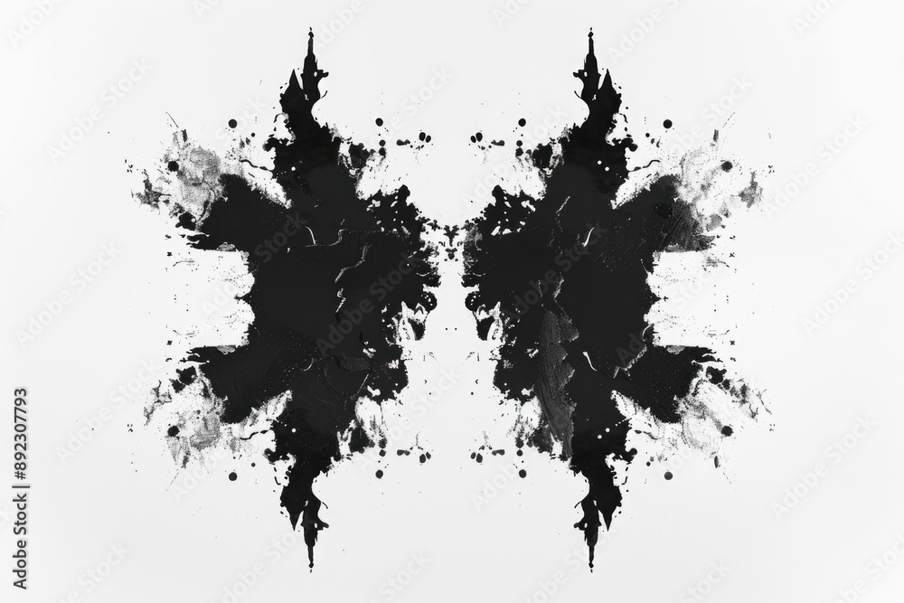 Obraz premium Two colorful paint splatters on a neutral background