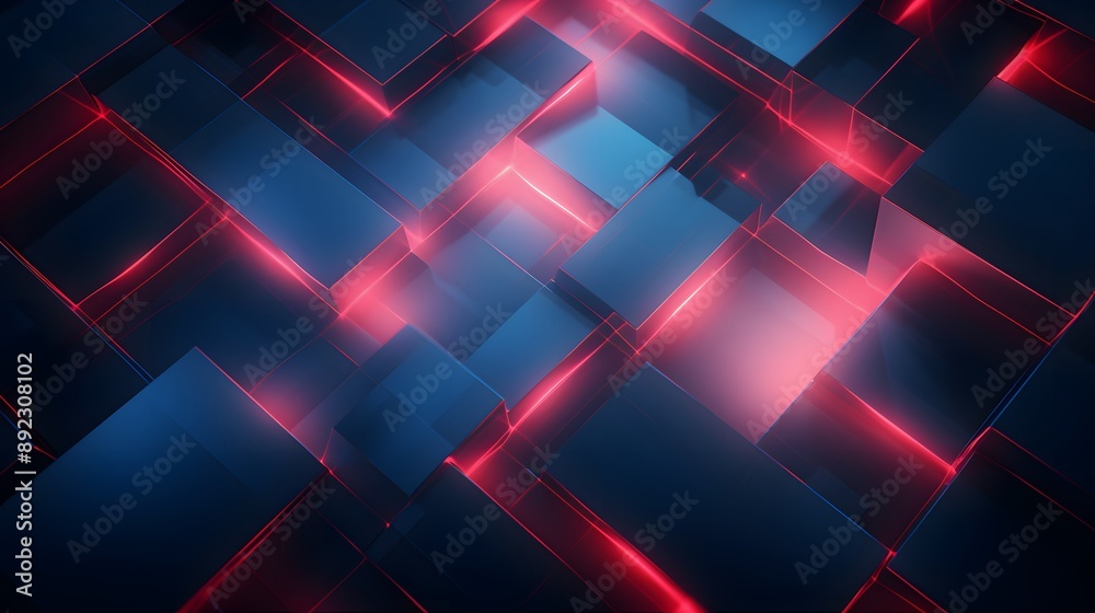 3d rendering of red and blue abstract geometric background. Scene for advertising, technology, showcase, banner, game, sport, cosmetic, business, metaverse. Sci-Fi Illustration. Product display 3d rendering of red and blue abstract geometric background. Scene for advertising, technology, showcase, banner, game, sport, cosmetic, business, metaverse. Sci-Fi Illustration. Product display