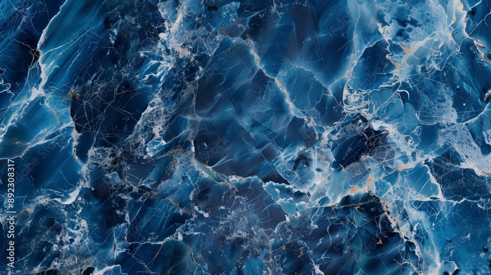 A blue marble pattern with white veins and light blue accents. A blue marble pattern with white veins and light blue accents.