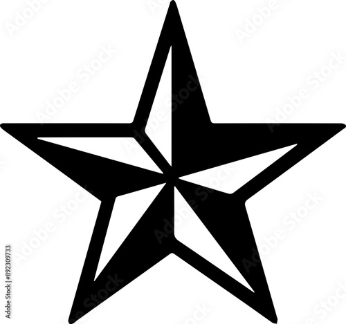 Stylized black star design, perfect for graphic projects, logos, or creative artwork. Versatile and appealing for various uses.