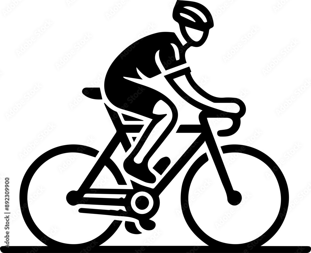 A dynamic silhouette of a cyclist riding a bicycle, capturing the essence of movement and speed in a minimalist design. A dynamic silhouette of a cyclist riding a bicycle, capturing the essence of movement and speed in a minimalist design.