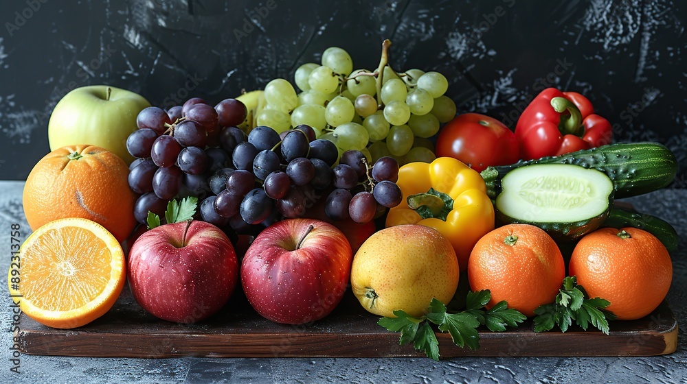 A Colorful Display of Fresh Fruit A Colorful Display of Fresh Fruit