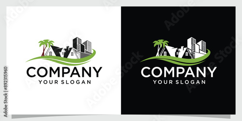 Real Estate logo vector design concept, Building roof and house logo.
