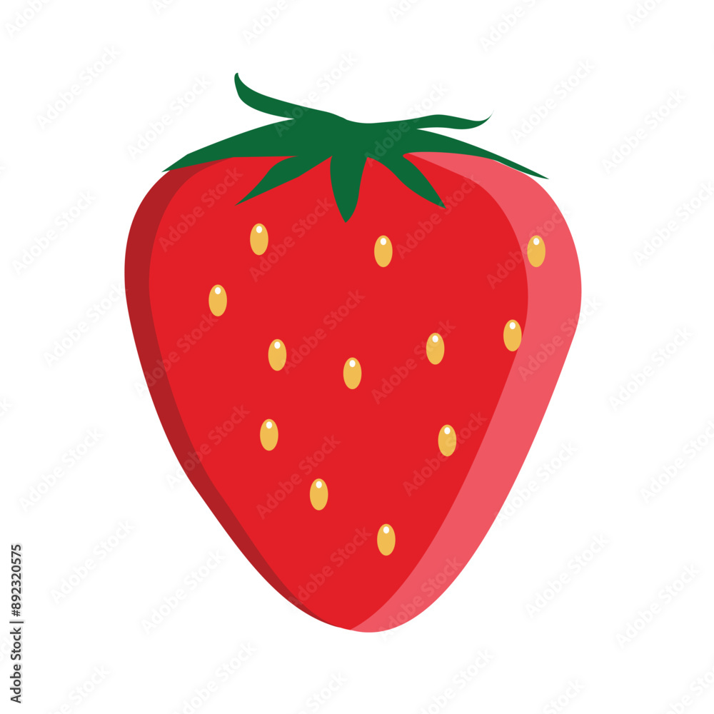 strawberry fresh fruit with flat design vector illustration strawberry fresh fruit with flat design vector illustration