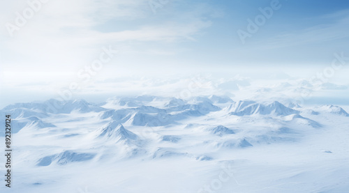 landscape with mountains and snow