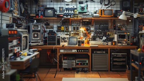 DIY electronics tinkerer's tech repair garage photo