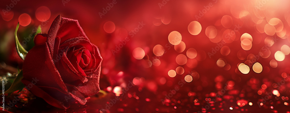 San Valentin Background with a Radiant Red Rose San Valentin Background with a Radiant Red Rose