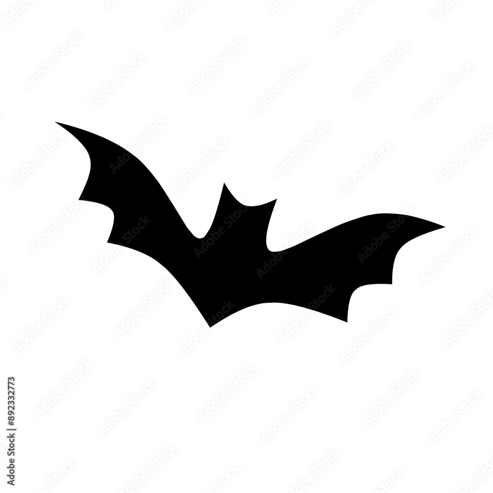 bat icon vector on white background. bat silhouette bat icon vector on white background. bat silhouette