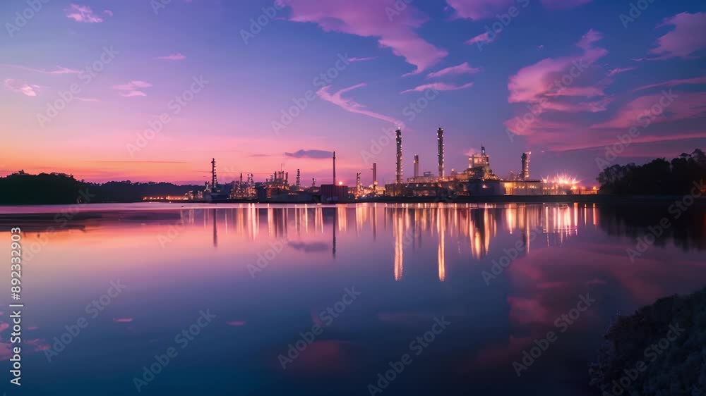 Industrial Sunset Reflection Industrial Sunset Reflection