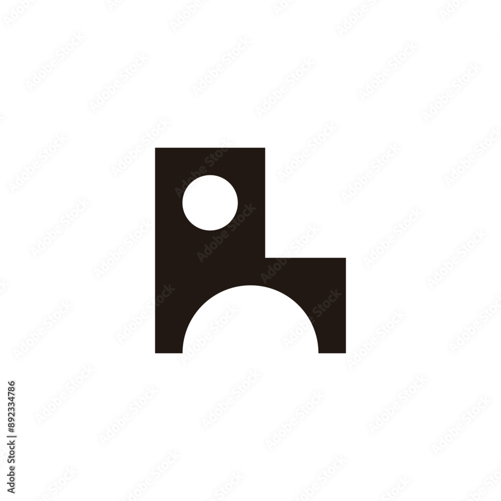 letter h home basic shape geometric logo vector letter h home basic shape geometric logo vector