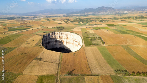 Huge sinkholes formed in agricultural lands photo