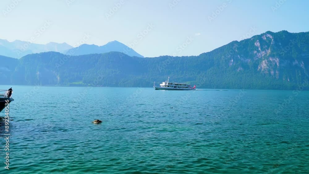 Beautiful Mountains and Lake Lucerne on a Sunny Day Beautiful Mountains and Lake Lucerne on a Sunny Day