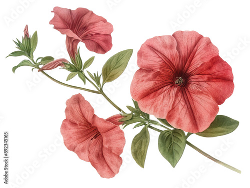 Wallpaper Mural petunia flower isolated on the white background Torontodigital.ca