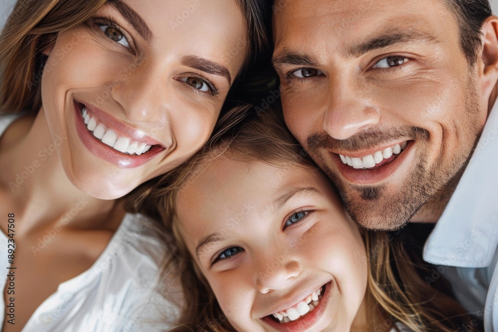 Smiling happy Family with perfect healthy teeth. Oral Care concept Smiling happy Family with perfect healthy teeth. Oral Care concept