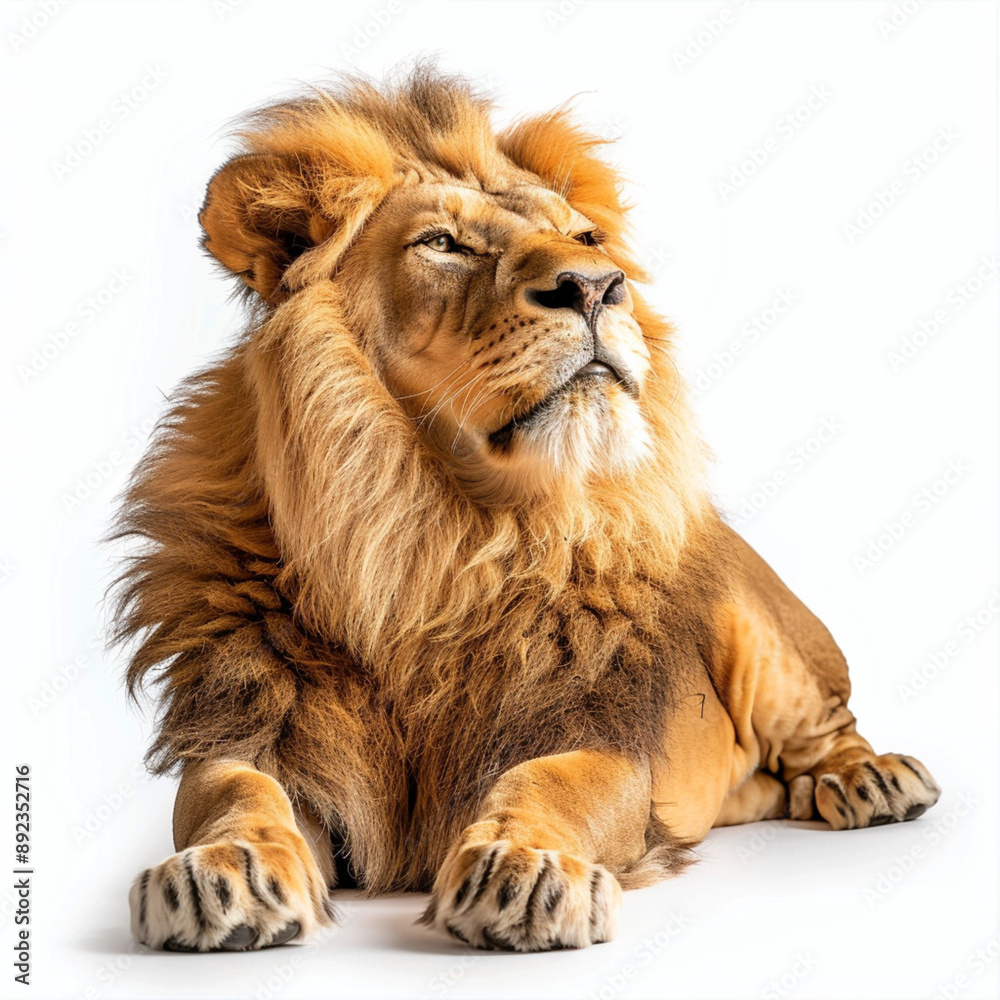 Obraz premium Lion isolated on white background