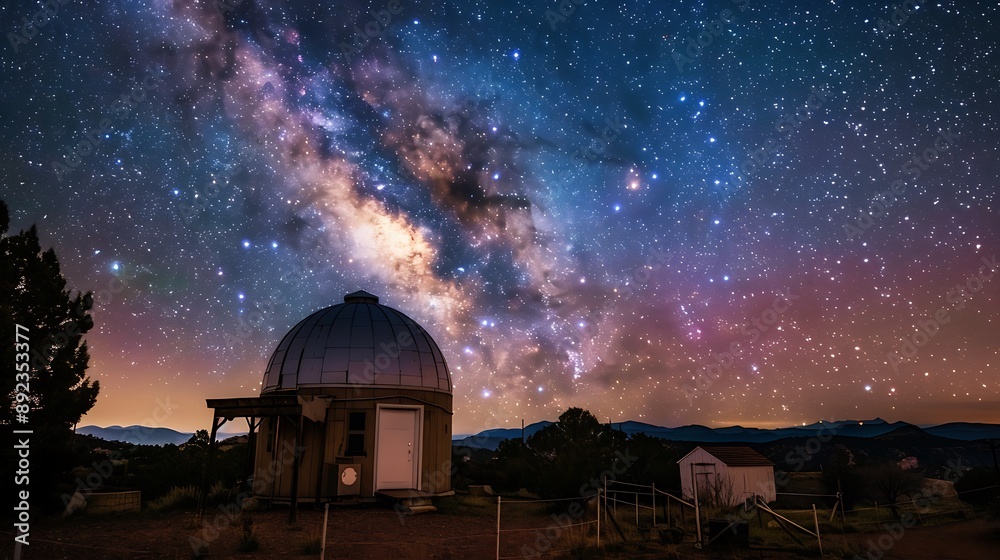 Astronomer's stargazing observatory garage Astronomer's stargazing observatory garage