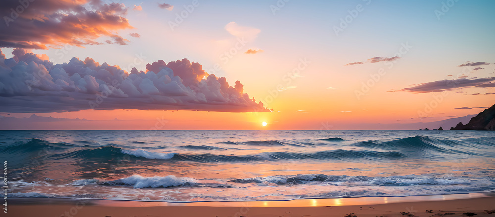 Fototapeta premium sunset on the beach