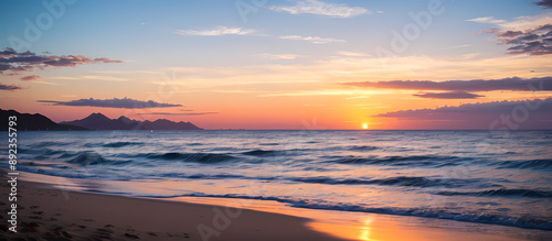 sunset on the beach