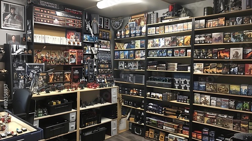 Board game aficionado's tabletop gaming garage