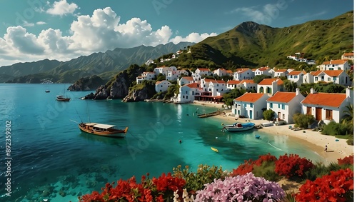 Coastal Hideaway || Seaside Village || AI Generated

