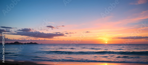 sunset over the sea