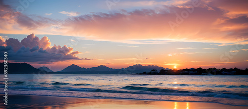sunset over the sea