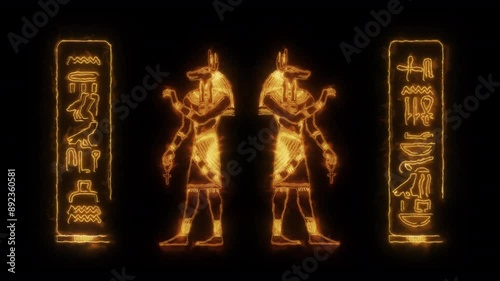 Ancient Egypt God Anubis Animation