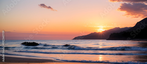 sunset over the sea