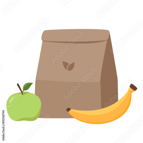 Lunch bag with food