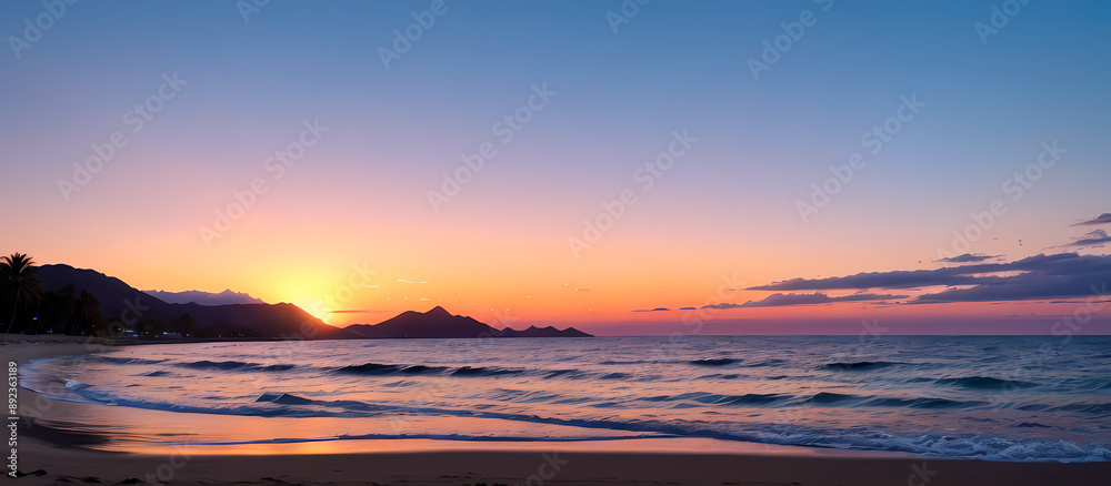 Obraz premium sunset over the sea