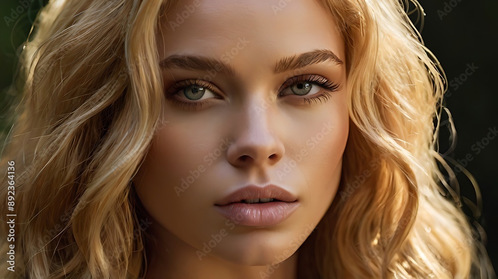 close-up portrait of a pretty blonde girl close-up portrait of a pretty blonde girl