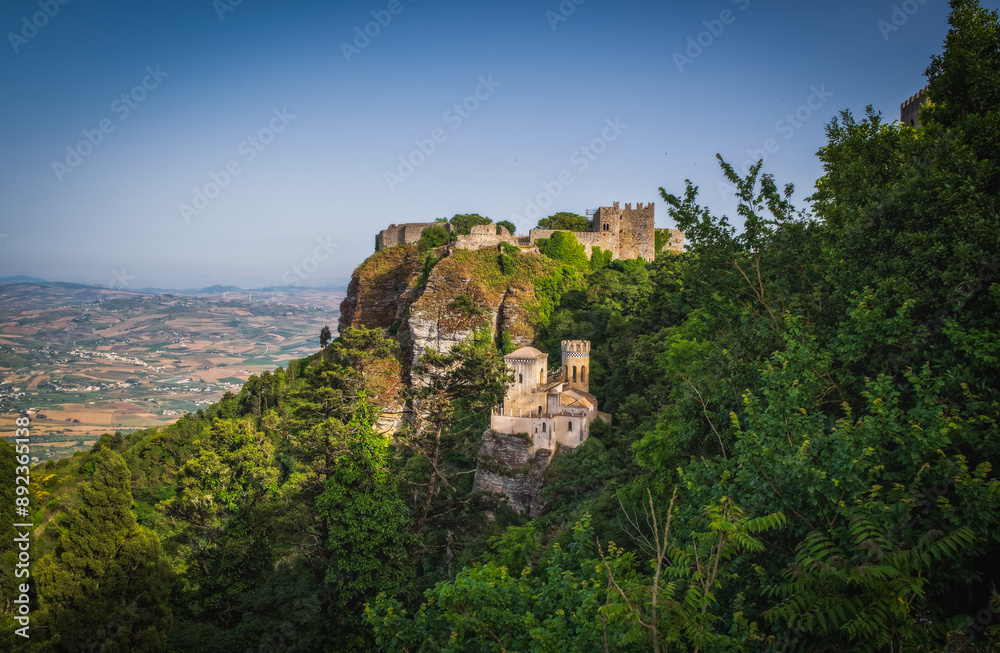 Obraz premium Toretta di Pepoli, Erice, Province of Trapani, Sicily, Italy, Europe. June 2023