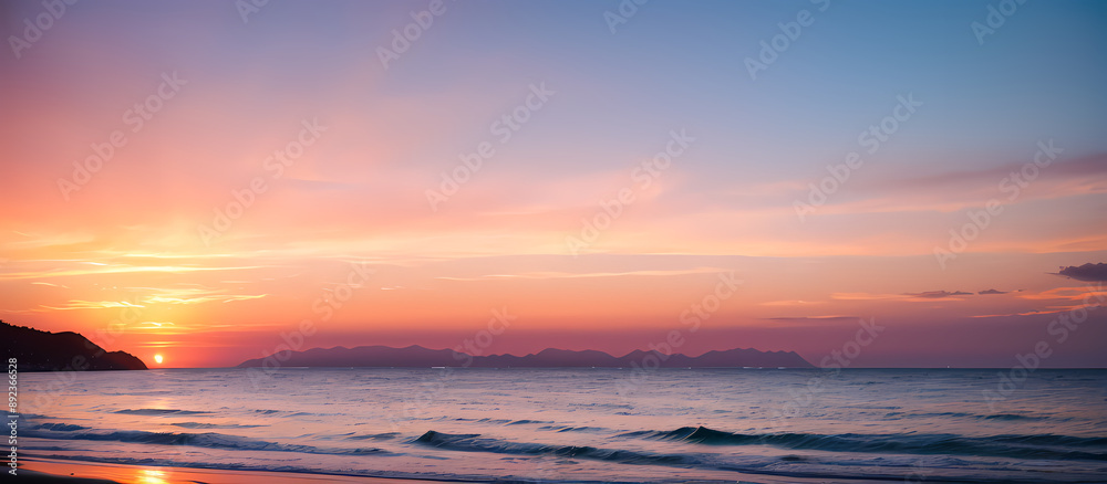 Fototapeta premium sunset over the sea