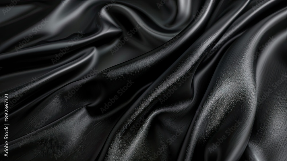 Fototapeta premium Luxurious black surface with a smooth texture, ideal for stylish and premium background designs
