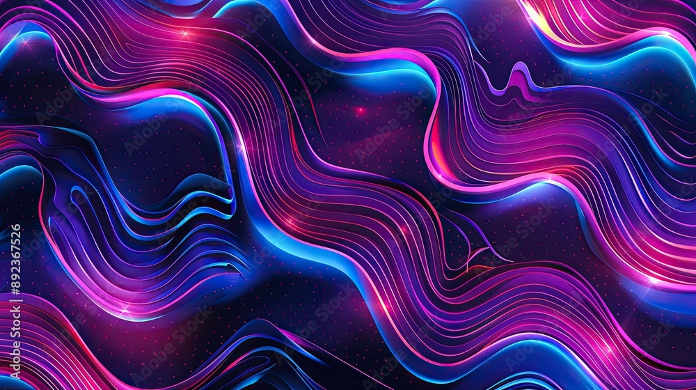 Modern neon wave patterns for high-end digital wallpapers and stylish advertising Modern neon wave patterns for high-end digital wallpapers and stylish advertising
