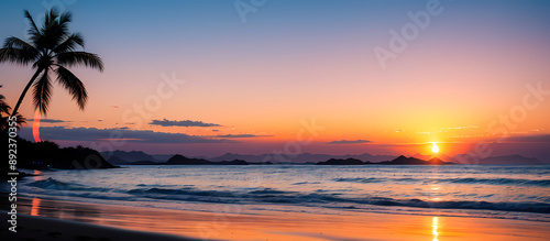sunset on the beach