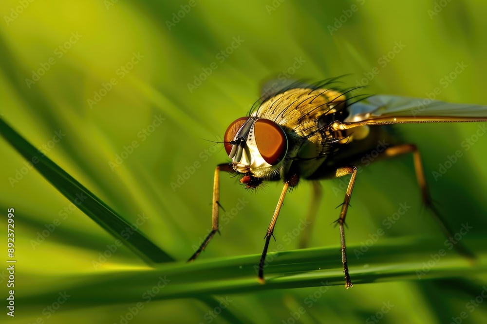 Naklejka premium Fly with Minimalist Background