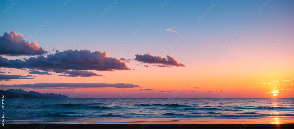 Fototapeta premium sunset over the sea