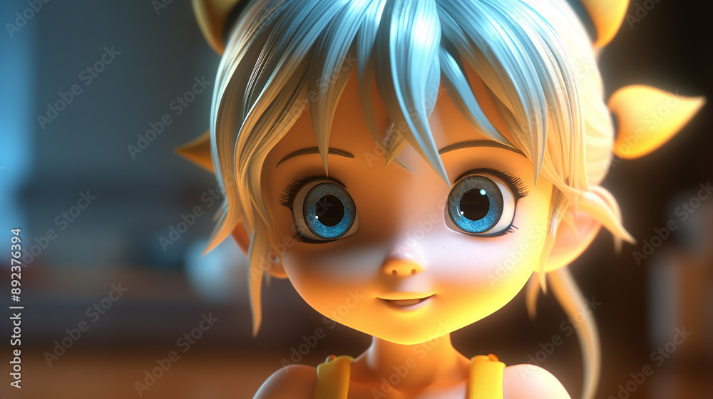 beautiful 3d girl cartoon character made with generative ai beautiful 3d girl cartoon character made with generative ai