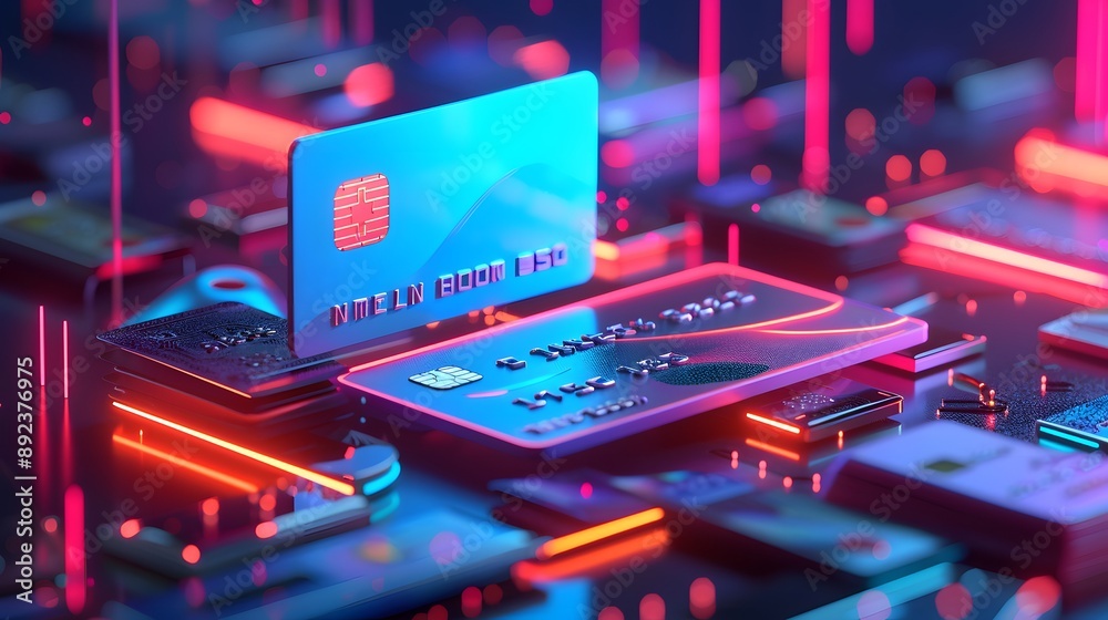 online payment via credit card concept 3d rendering. online payment via credit card concept 3d rendering.