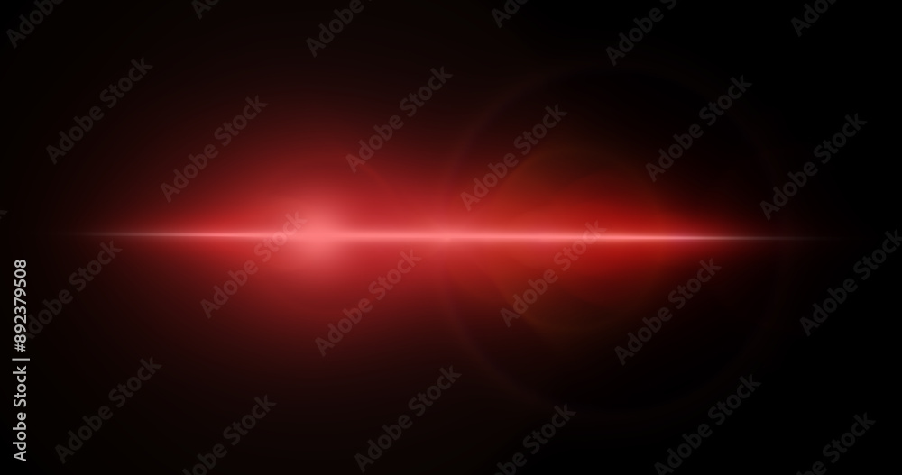 Obraz premium Light flare moving overlay asset in black 4K. Long arm shining lens flare light leak realistic stock video for a montage visual title beat animation. Creative spotlight sparkle abstract flash