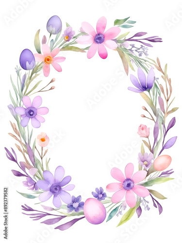 Pastel floral wreath